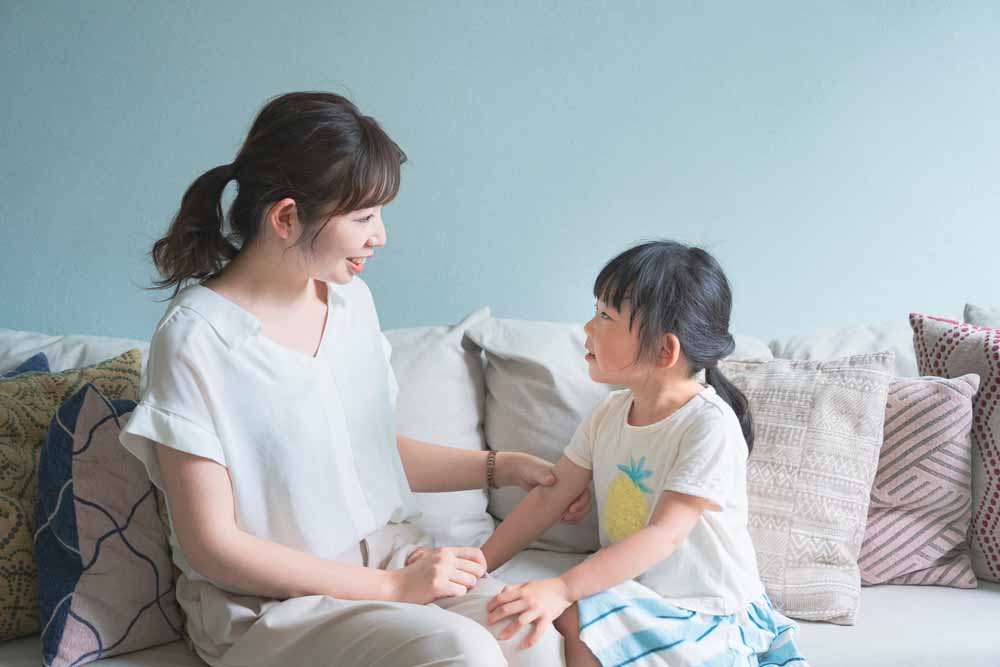 親と子供との間で、口腔衛生について良い会話をする